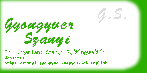 gyongyver szanyi business card
